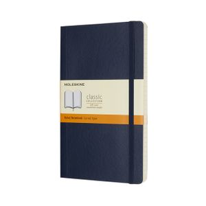 Notitieboek Moleskine large 130x210mm lijn soft cover sapphire blue