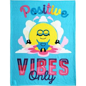 Minions Fleece plaid Positive Vibes Only 130 x 170 cm polar fleece