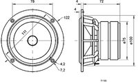 Visaton TI 100 - 8 Ohm 4 inch 10.16 cm Midwoofer 40 W 8 Ω - thumbnail