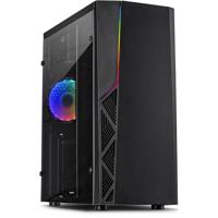 Inter-Tech B-02 RGB Tower PC-behuizing Zwart - thumbnail