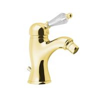 Bidetmengkraan Sapho Kirké Retro Kristal 1-hendel Gebogen 18.2 cm Goud (incl. clickwaste)