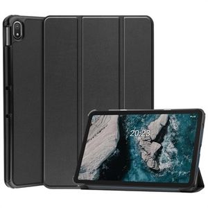 Tri-Fold Series Nokia T20 Smart Folio Case - Zwart