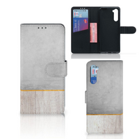 OnePlus Nord Book Style Case Wood Concrete - thumbnail