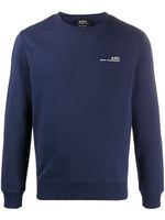 A.P.C. sweat à logo - Bleu