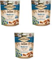 Carnilove Crunchy Snack Salmon met bosbessen | 3 stuks | 3 x 200 g | snack met zalm en bosbessen voor honden | bosbessen als natuurlijke bron van antioxidanten