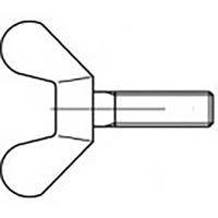 TOOLCRAFT TO-6854610 Vleugelschroef M12 70 mm DIN 316 Kneedbaar Verzinkt 20 stuk(s) - thumbnail