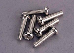 Screws, 4x15mm roundhead machine (6)