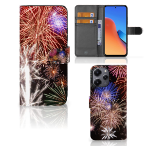 Xiaomi Redmi 12 Wallet Case met Pasjes Vuurwerk