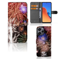 Xiaomi Redmi 12 Wallet Case met Pasjes Vuurwerk - thumbnail