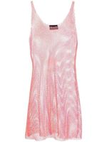 Santa Brands robe semi-transparente à ornements en cristal - Rose