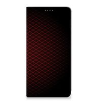 OPPO A17 Hoesje met Magneet Geruit Rood - thumbnail