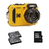 KODAK Pixpro WPZ2 Pack + 2 batterijen + 1 SD-kaart – compact 16 m pixels, waterdicht tot een diepte van 15, schokbestendig, video 720p, LCD-display 2,7 – Li-Ion-batterij – geel