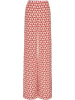 Valentino Garavani pantalon Toile Iconographe en soie - Rouge