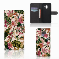 Samsung Galaxy A8 Plus (2018) Hoesje Flowers