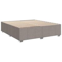 vidaXL Bedframe zonder matras stof taupe 200x200 cm