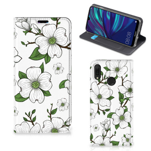 Huawei Y7 hoesje Y7 Pro (2019) Smart Cover Dogwood Flowers