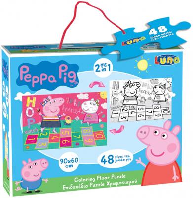 Luna vloerpuzzel 2-in-1 Peppa Pig junior 90 cm 48-delig Luna vloerpuzzel 2-in-1 Peppa Pig junior 90 cm 48-delig