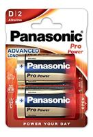 Panasonic 2258 Pro Power alkalinebatterij (Mono D, LR20, 2 stuks),Zwart