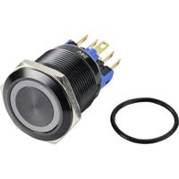 TRU COMPONENTS TC-9428220 GQ22-11ZE/B/12V/A Druktoets 250 V/AC 3 A 1x uit/aan Continu Blauw IP65 1 stuk(s) - thumbnail