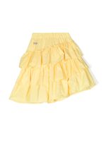 MSGM Kids jupe asymétrique à volants superposés - Jaune