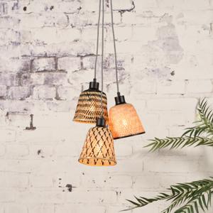 GOOD&MOJO Hanglamp Kalimantan Bamboe - Naturel/Zwart