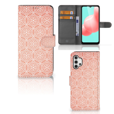 Samsung Galaxy A32 5G Telefoon Hoesje Pattern Orange Samsung Galaxy A32 5G Telefoon Hoesje Pattern Orange