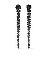 Simone Rocha boucles d'oreille longues à perles - Noir - thumbnail