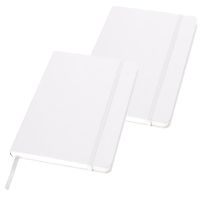 2x stuks witte luxe schriften gelinieerd A5 formaat