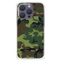 iPhone 15 Pro Doorzichtige Silicone Hoesje Army Dark