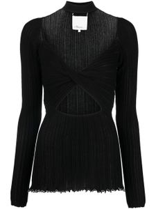 3.1 Phillip Lim haut en maille à découpes - Noir