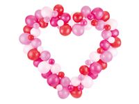 Ballon Decoratie Set Met Hart Frame Roze/Rood - thumbnail