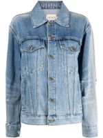 alice + olivia veste en jean Jeff à effet délavé - Bleu