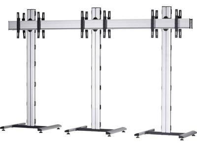 VCM Morgenthaler MOBIL-(1X3)-D 1x3: back-to-back Videowall standvoet 106,7 cm (42) - 139,7 cm (55) In hoogte verstelbaar, Kantelbaar VCM Morgenthaler MOBIL-(1X3)-D 1x3: back-to-back Videowall standvoet 106,7 cm (42) - 139,7 cm (55) In hoogte verstelbaar, Kantelbaar