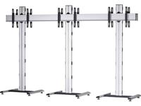 VCM Morgenthaler MOBIL-(1X3)-D 1x3: back-to-back Videowall standvoet 106,7 cm (42) - 139,7 cm (55) In hoogte verstelbaar, Kantelbaar