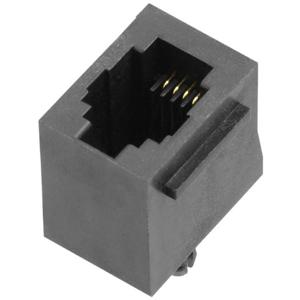 encitech RJJU-44-122-E1V-047 RJ10-connector 3251-0027-02 Bus, inbouw verticaal Aantal polen 4P4C Zwart 1 stuk(s)