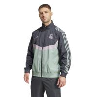 adidas Real Madrid Trainingsjack Woven 2024-2025 Donkergrijs Groen Paars - thumbnail