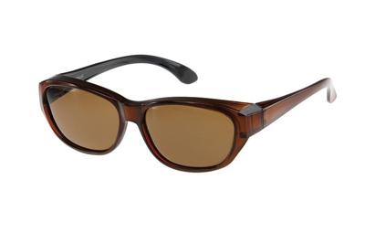 FitOfar overzetzonnebril bruin unisex met bruine lens Vz0027ps