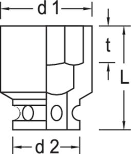 Gedore slagmoerdopsleutel 1/2 inch 30mm