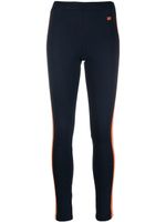 Wales Bonner legging rayé en coton biologique - Bleu