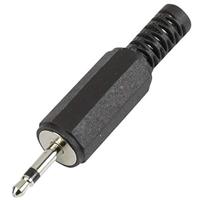 TRU COMPONENTS 595185 jack connector 2,5 mm stekker, recht aantal polen (num): 2 Mono Black