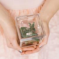 Ringdoosje vierkant acryl mr & mrs met basic takjes