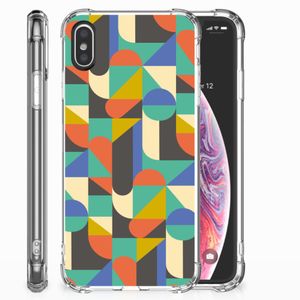 Apple iPhone X | Xs Doorzichtige Silicone Hoesje Funky Retro