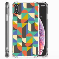 Apple iPhone X | Xs Doorzichtige Silicone Hoesje Funky Retro - thumbnail