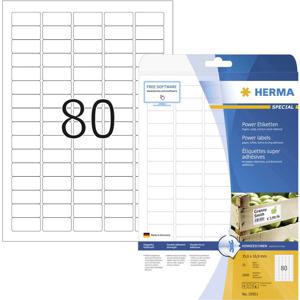 Herma 10901 Universele etiketten 35.6 x 16.9 mm Papier Wit 2000 stuk(s) Permanent hechtend Inkjet, Laser (zwart/wit), Laser (kleur), Kopiëren (zwart/wit),