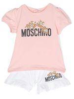 Moschino Kids ensemble haut-short à imprimé Teddy Bear - Blanc