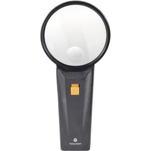 TOOLCRAFT 821031 821031 Vergrootglas Met LED-verlichting Vergrotingsfactor: 2 x, 4 x Lensgrootte: (Ø) 75 mm