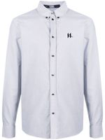 Karl Lagerfeld chemise Oxford à logo brodé - Gris - thumbnail