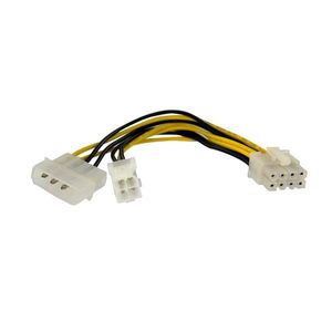 StarTech.com 15 cm 4-Pin naar 8-Pin EPS Voedingsadapter met LP4 F/M