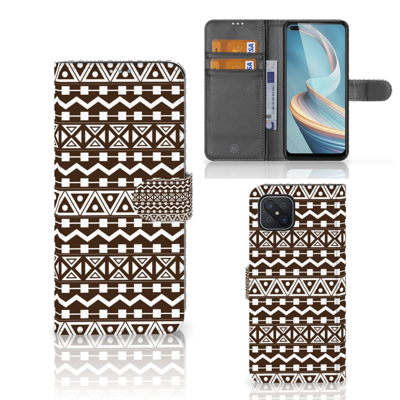 OPPO Reno4 Z Telefoon Hoesje Aztec Brown OPPO Reno4 Z Telefoon Hoesje Aztec Brown