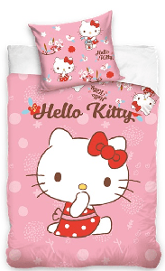 Hello Kitty peuterdekbedovertrek 100 x 135 Cm Katoen